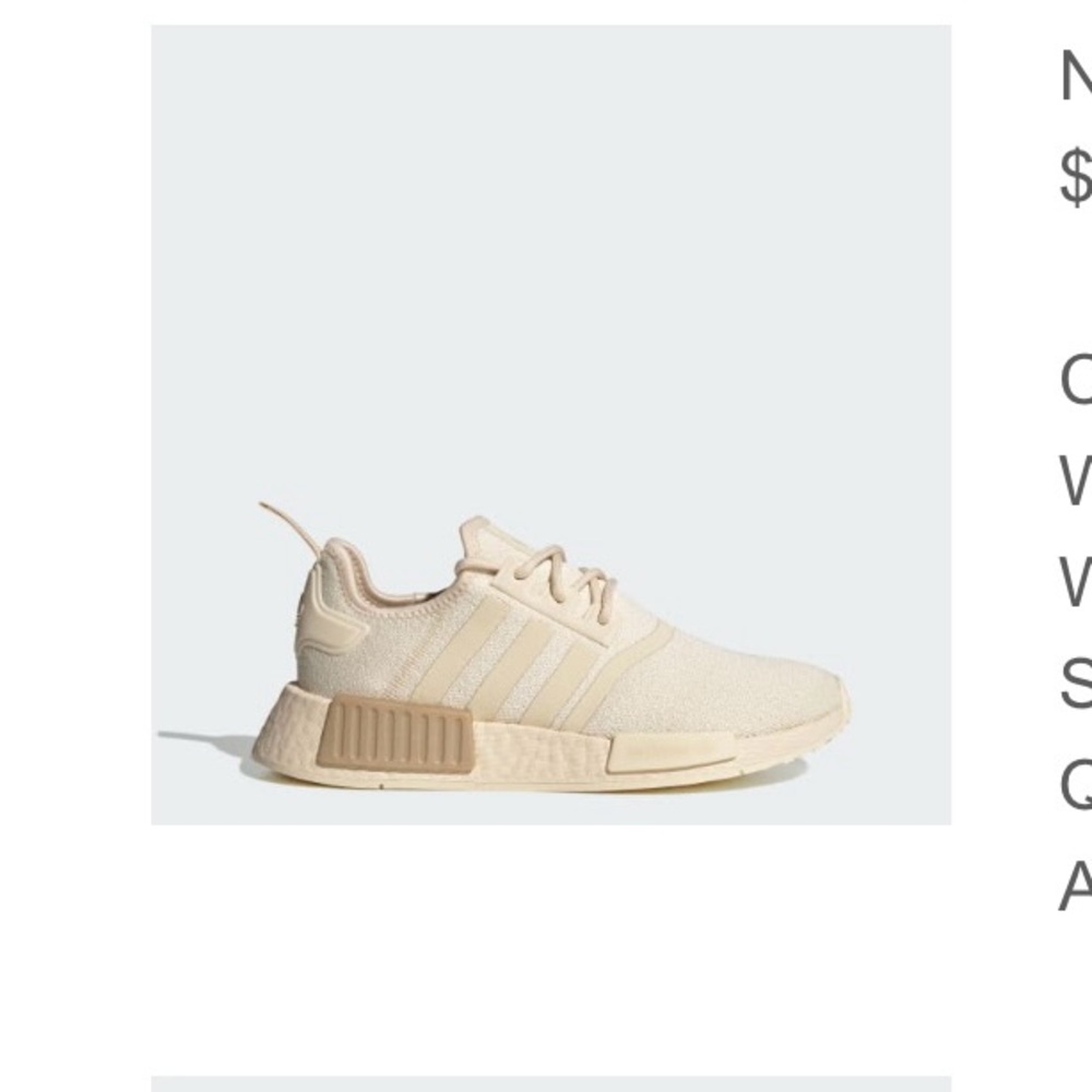 adidas NMD_R1 Cream Athletic Shoes
